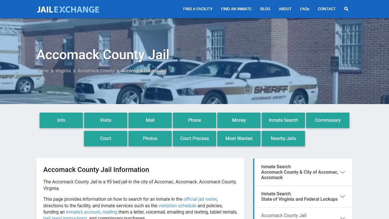 Accomack County Jail, VA Inmate Search, Information